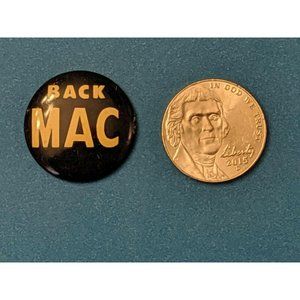 General Douglas MacArthur President "Back Mac" Campaign Button Pinback Pin 1948